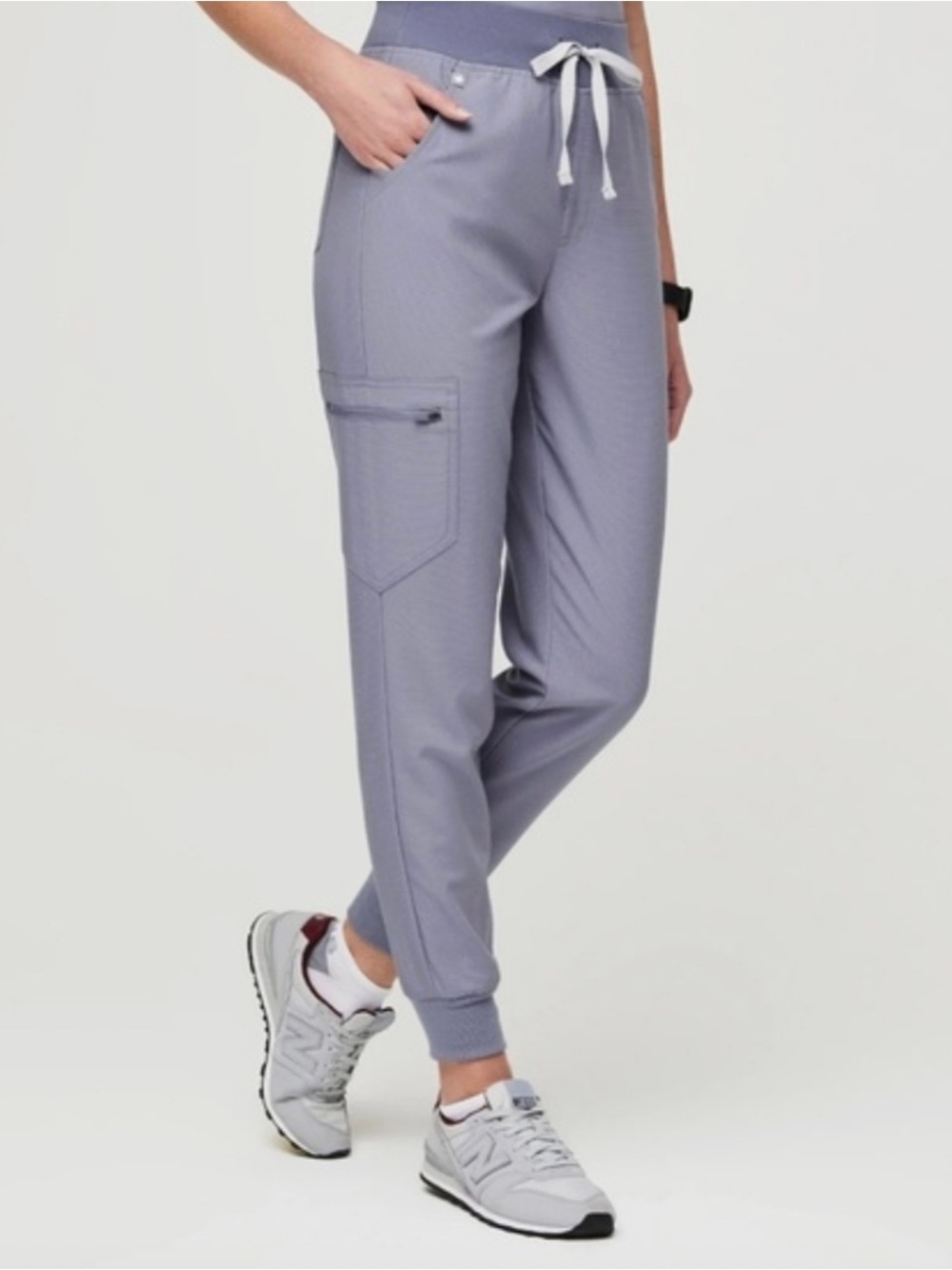 FIGS Womens Large- Petite Vapor Blue Space Dye Zamora Scrub Pants